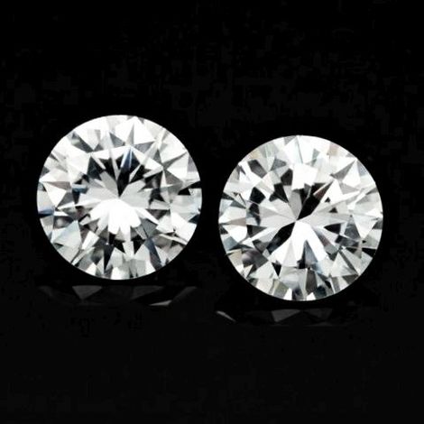 Diamant Duo Brillanten hochfeines weiss+ D lupenrein 0,80ct